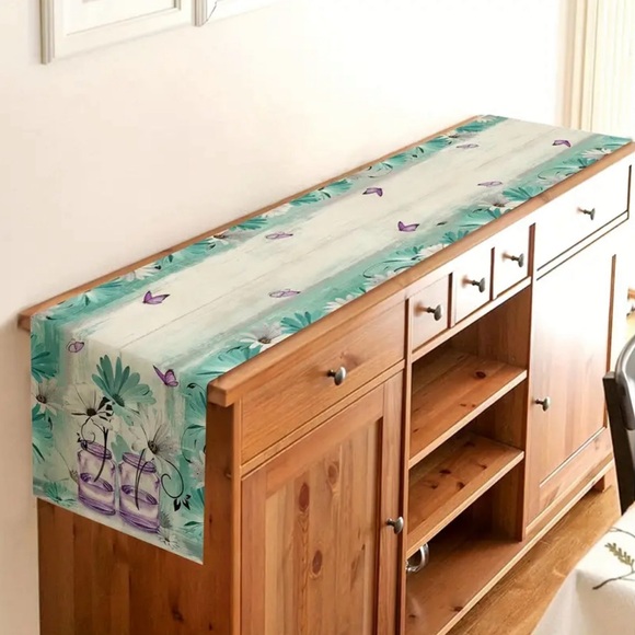 New Rustic Daisy Table Runner Decor 13x48 - Picture 3 of 3